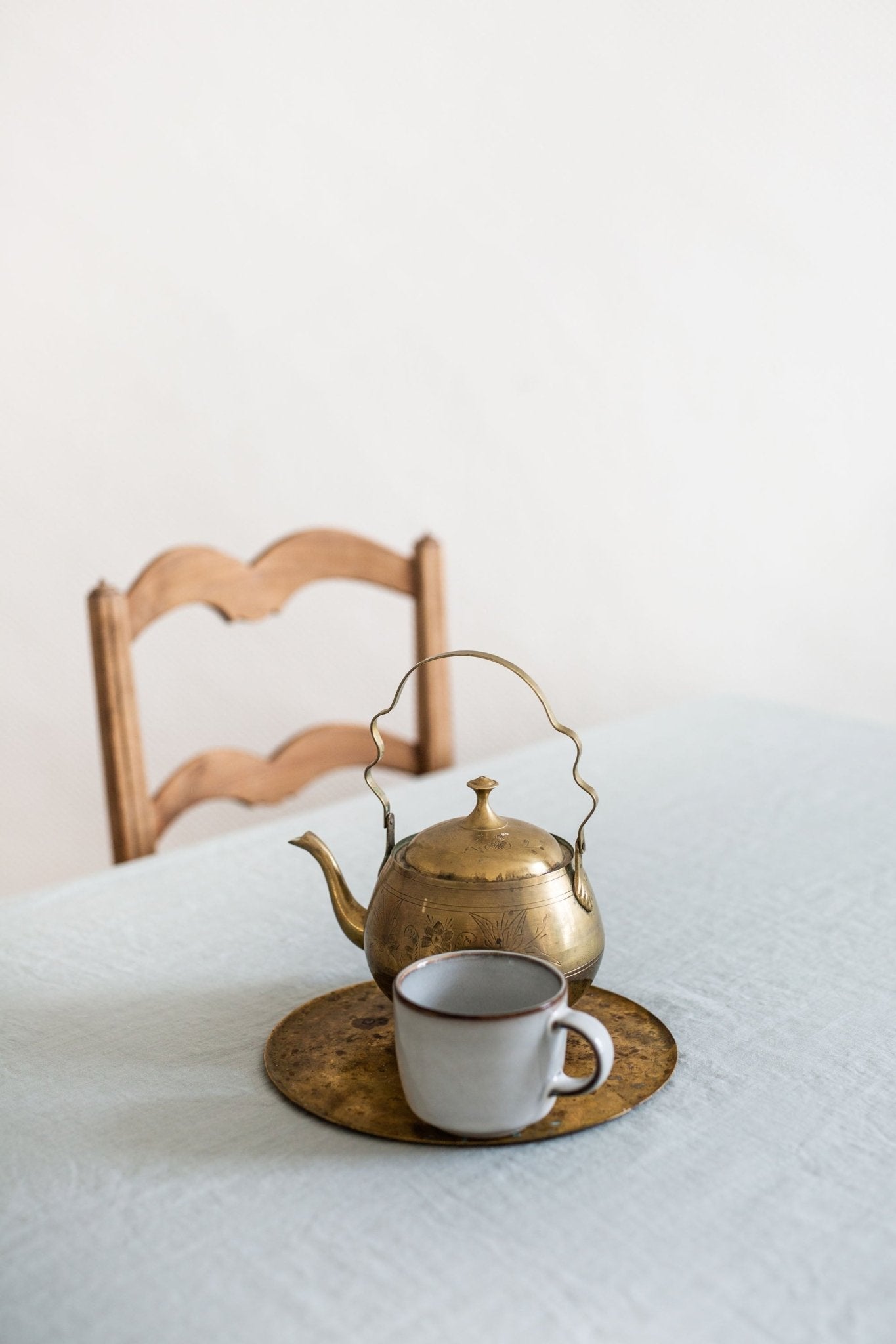 Linen tablecloth in Sage Green - Linanden