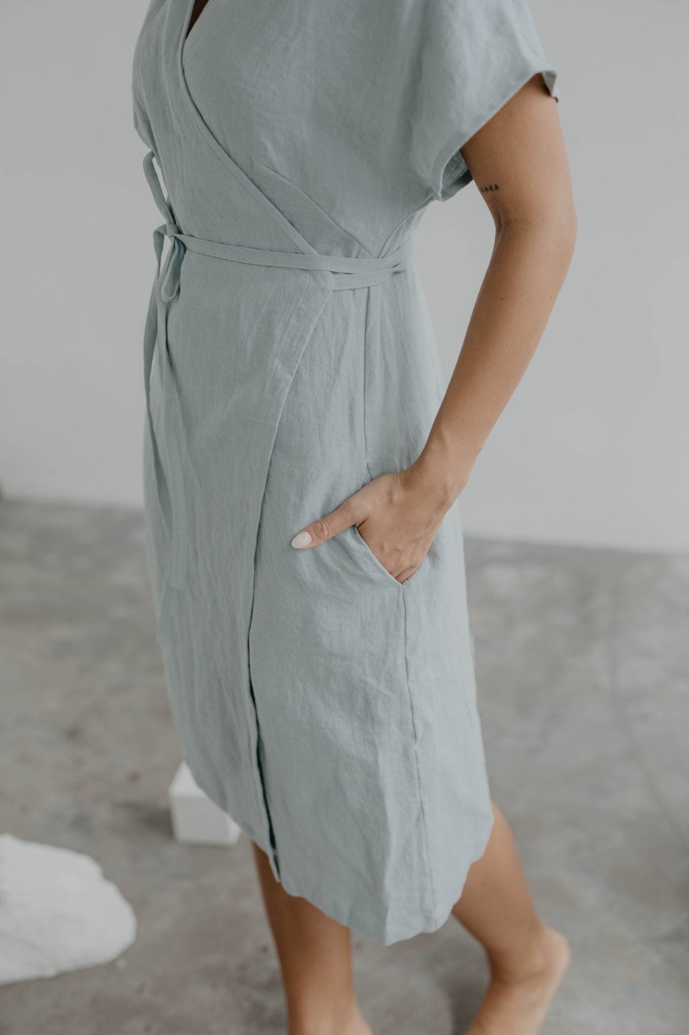 Linen wrap dress OLIVIA - Linanden