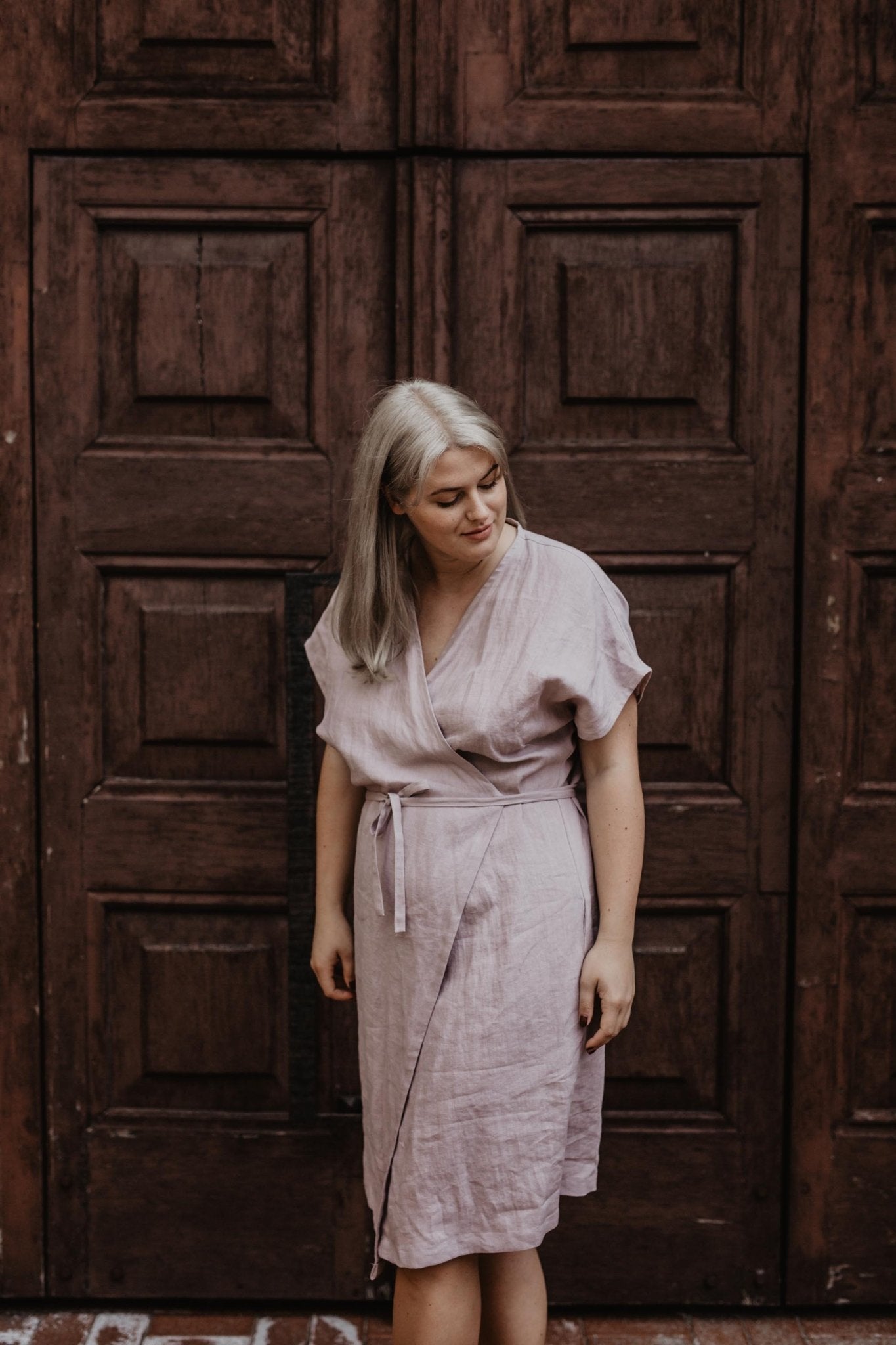 Linen wrap dress Rome - Linanden