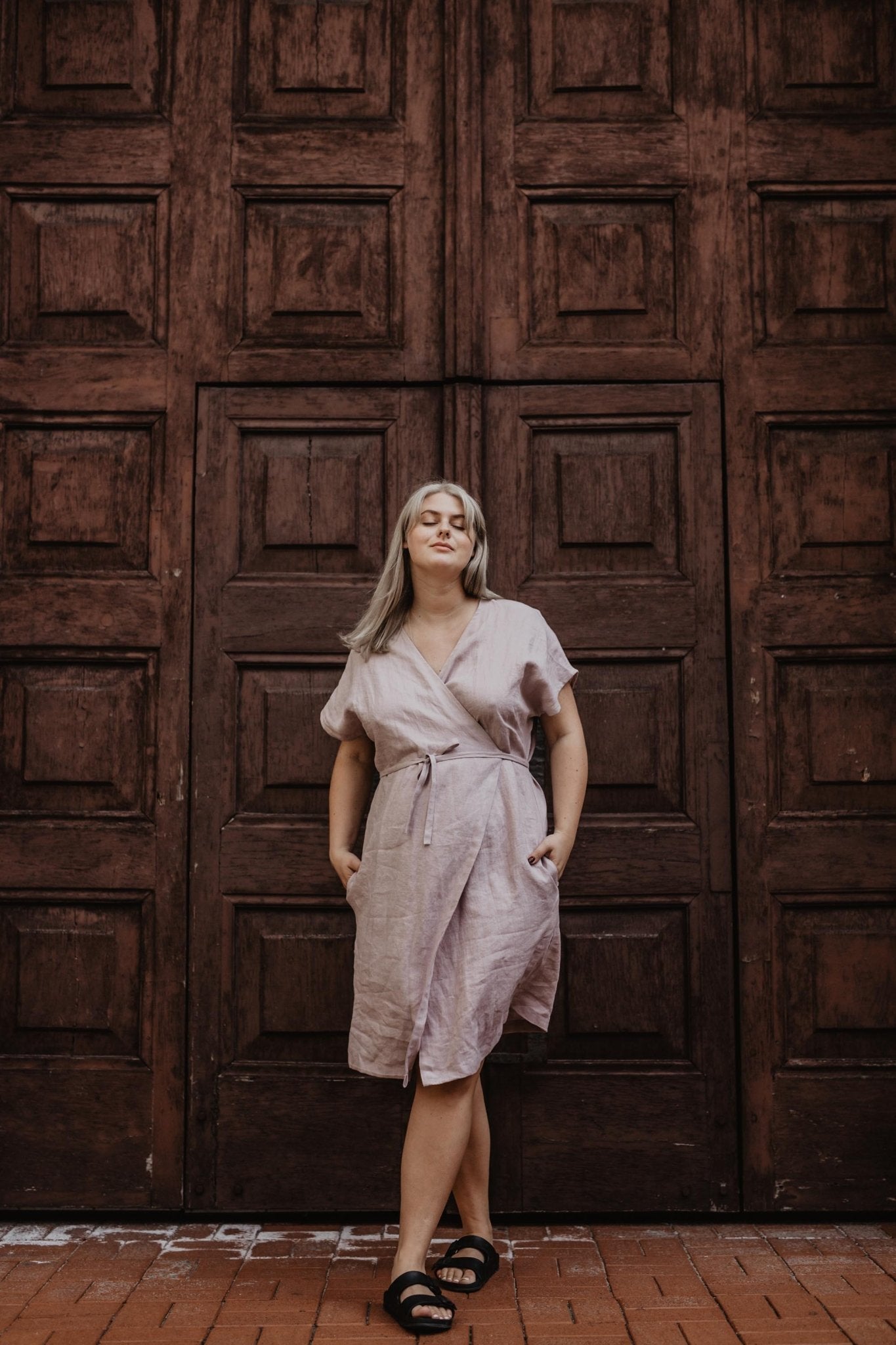 Linen wrap dress Rome - Linanden