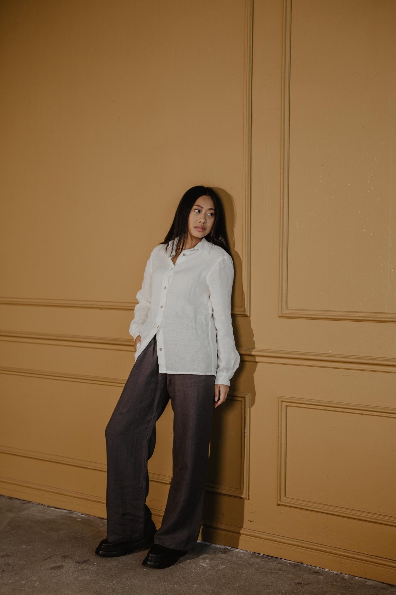 Oulu super long linen pants - Linanden