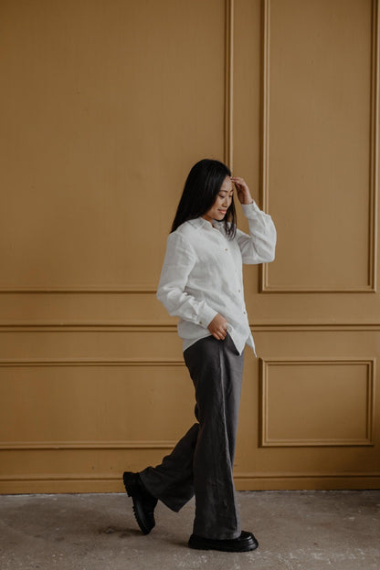 Oulu super long linen pants - Linanden