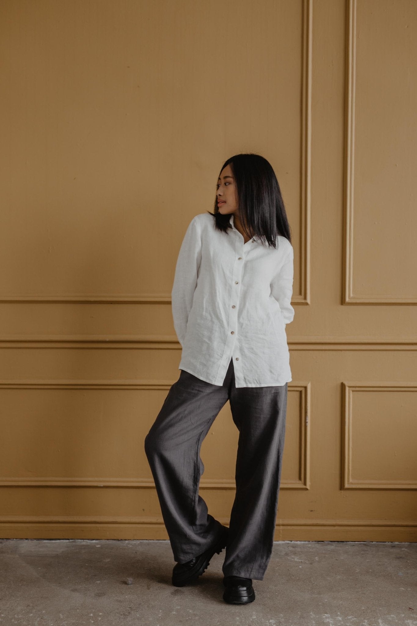 Oulu super long linen pants - Linanden