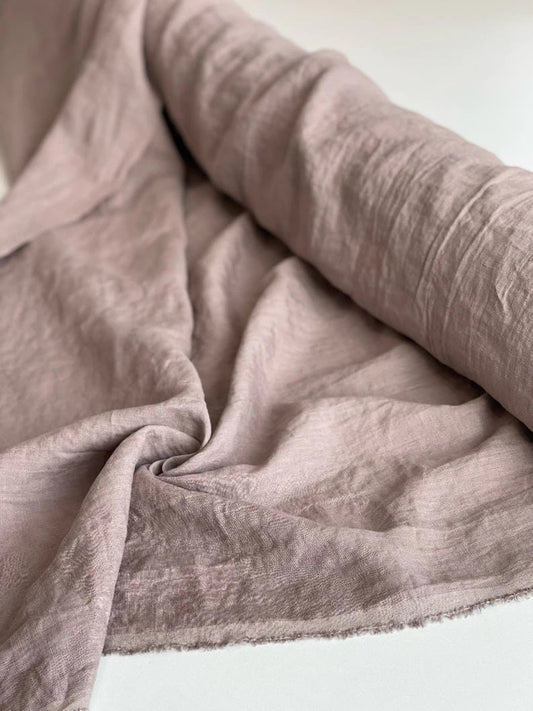 Rosy Brown 95" / 240 cm linen fabric - Linanden