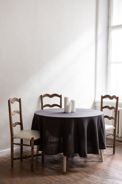 Round linen tablecloth - Linanden