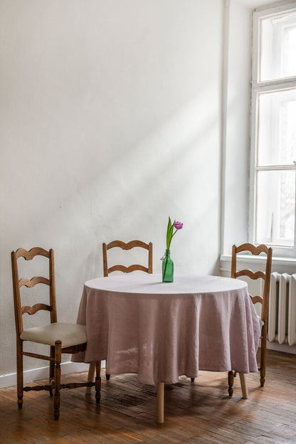 Round linen tablecloth - Linanden