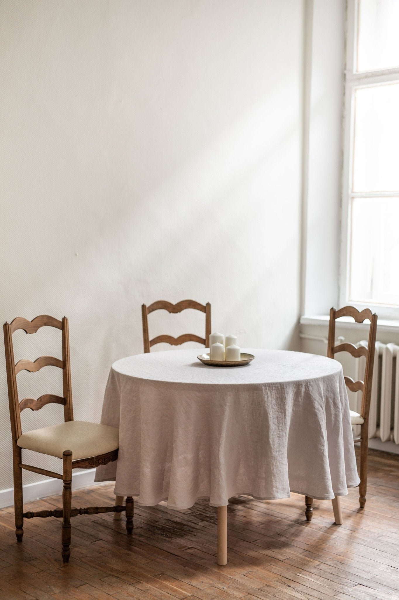 Round linen tablecloth - Linanden