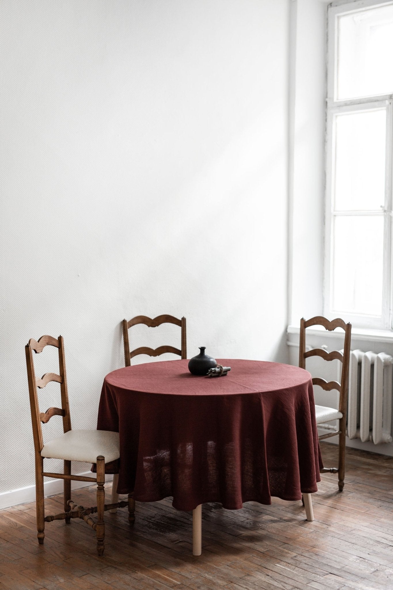 Round linen tablecloth - Linanden