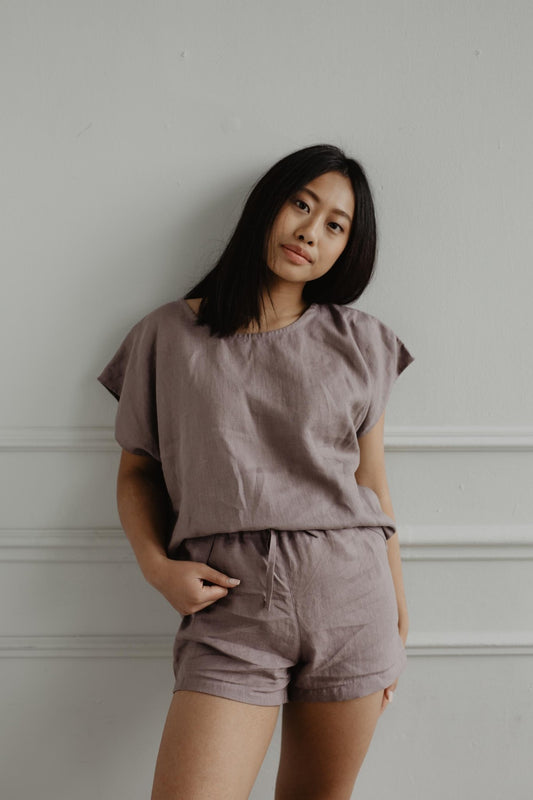 Short sleeve pajama set CLOUD NINE - Linanden