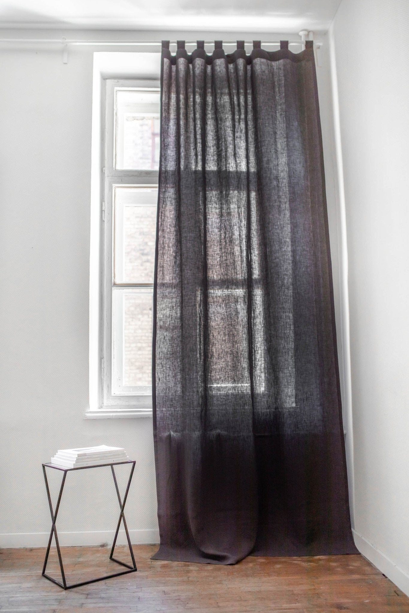 Tab top linen curtain - Linanden