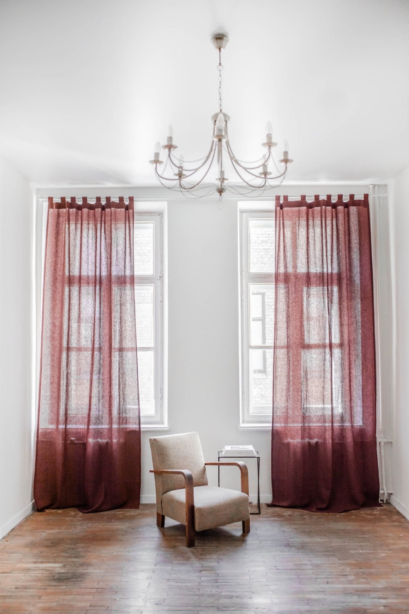 Tab top linen curtain - Linanden