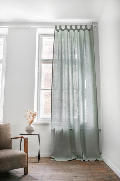 Tab top linen curtain - Linanden