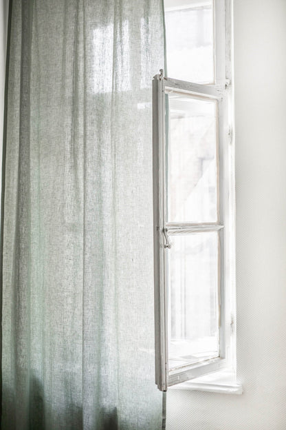 Tie top linen curtain - Linanden