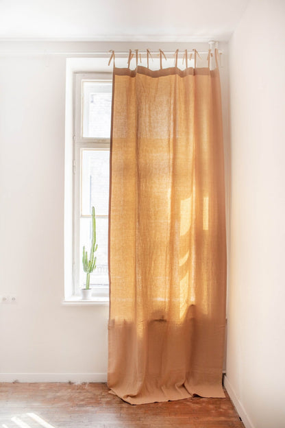 Tie top linen curtain - Linanden