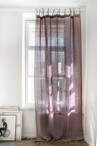 Tie top linen curtain - Linanden