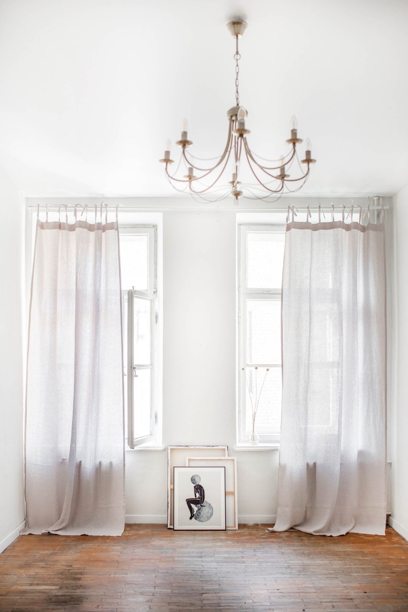 Tie top linen curtain - Linanden