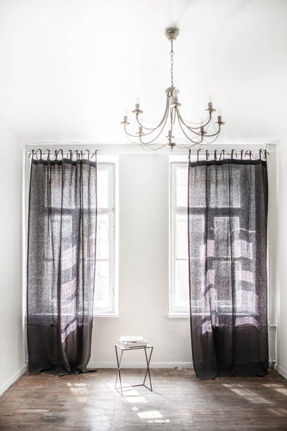 Tie top linen curtain - Linanden