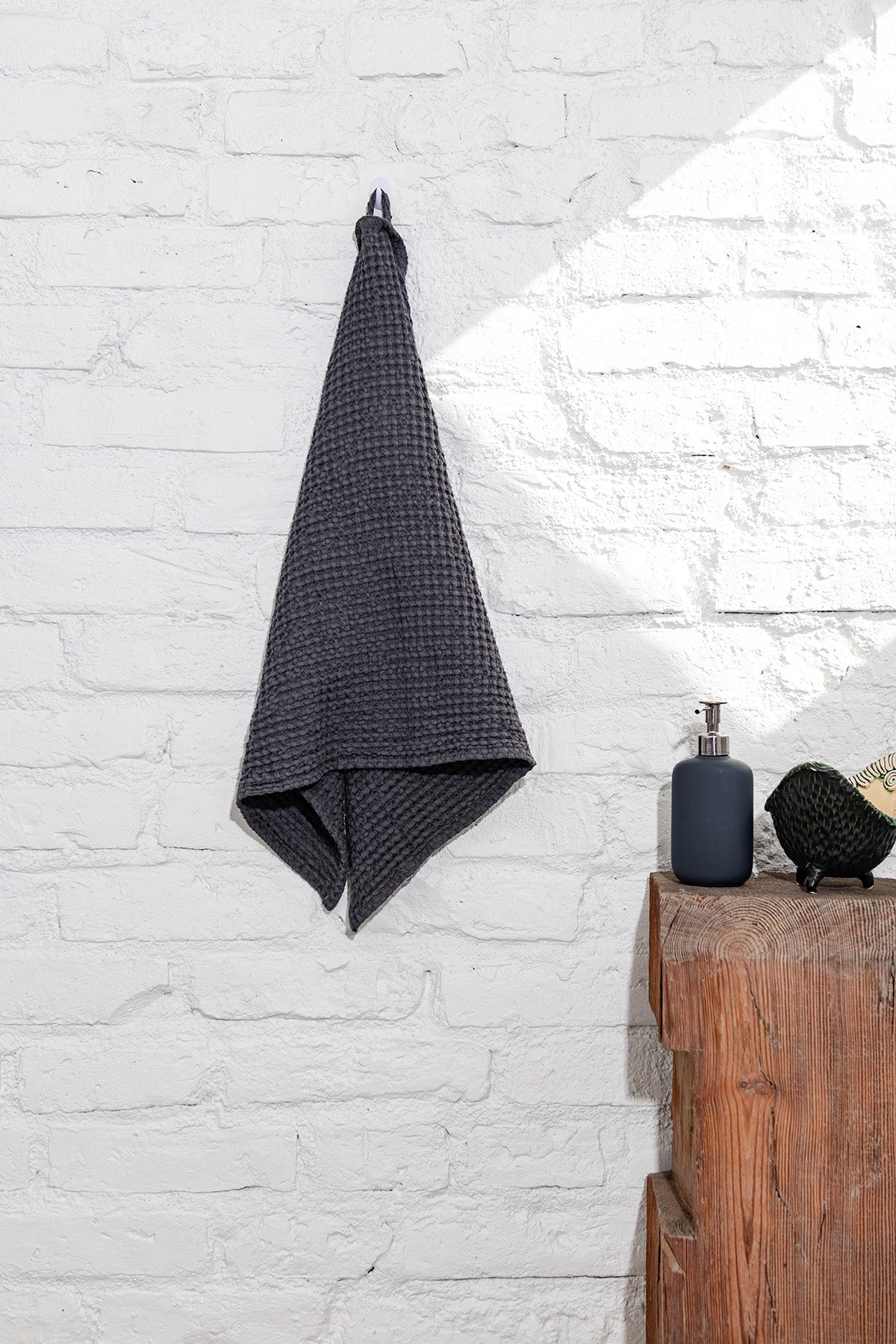 Waffle linen hand towel - Linanden