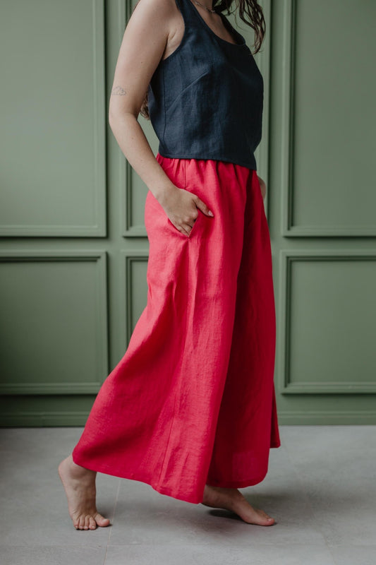 Wide linen pants ISABELLA - Linanden