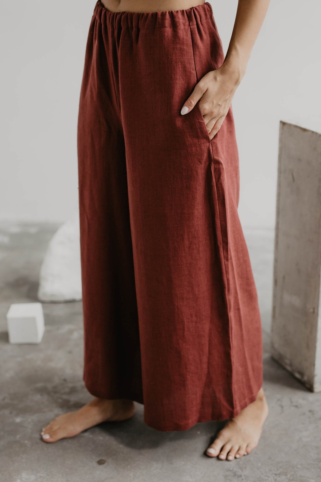 Wide linen pants ISABELLA - Linanden