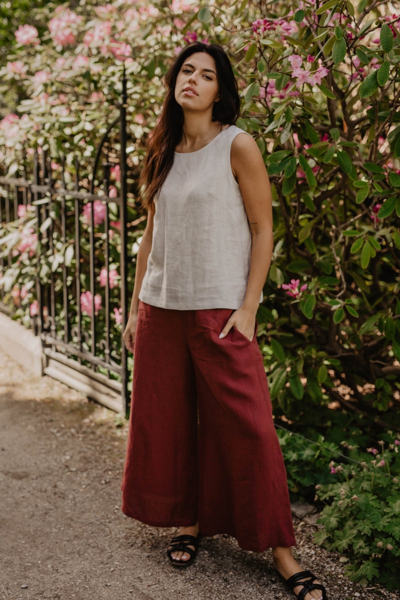 Wide linen pants ISABELLA - Linanden