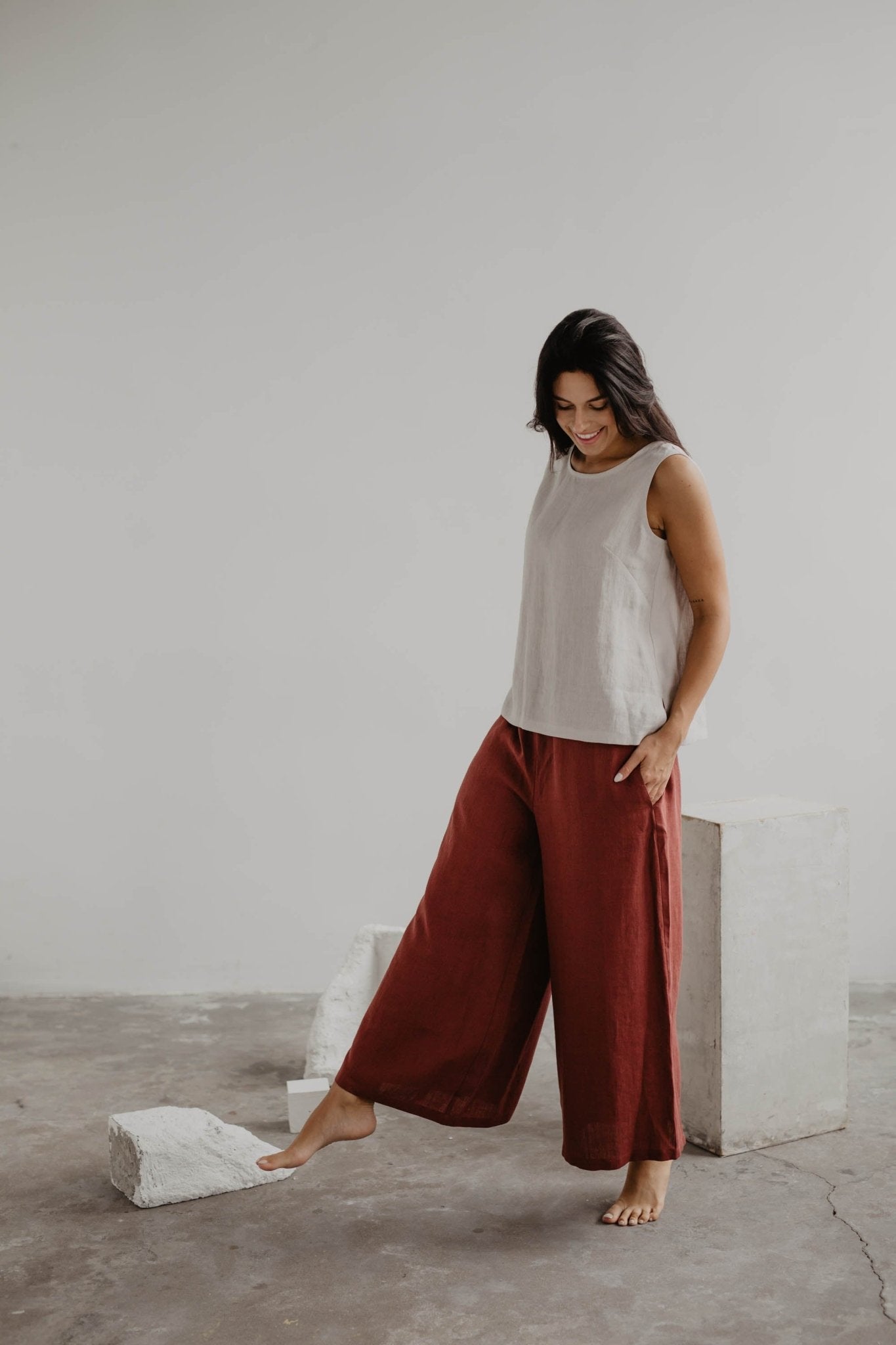 Wide linen pants ISABELLA - Linanden