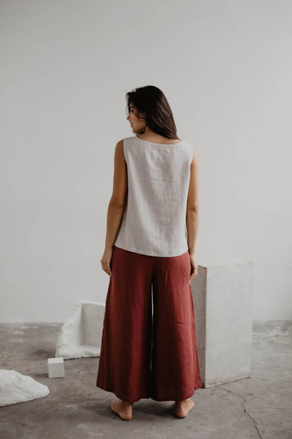 Wide linen pants ISABELLA - Linanden